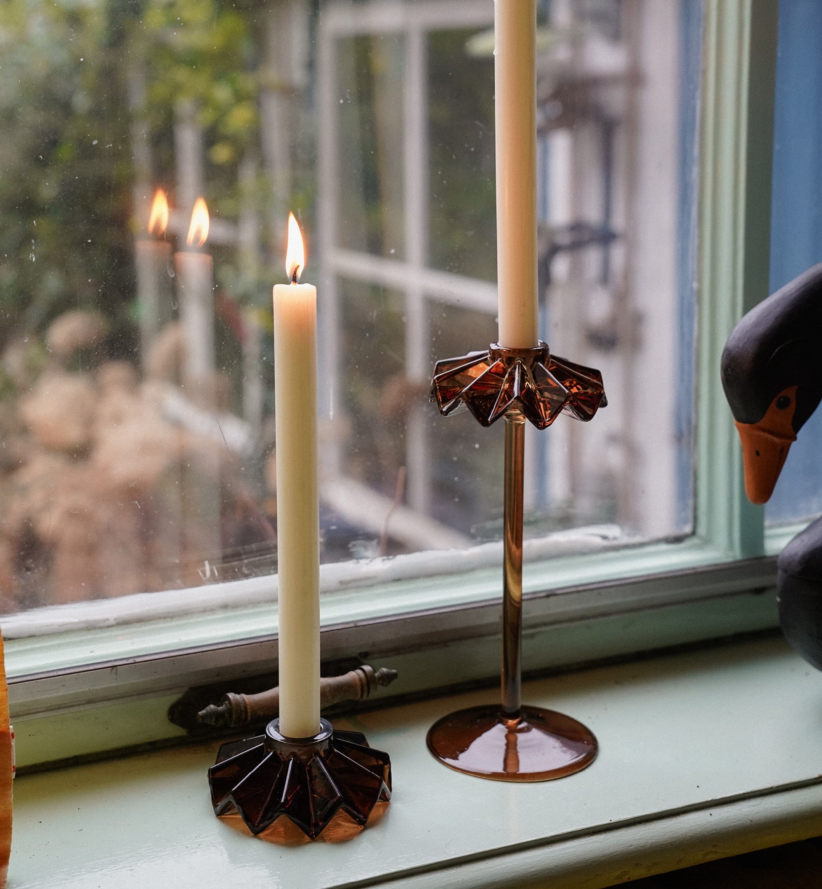 Tall Frilly Candle Holder