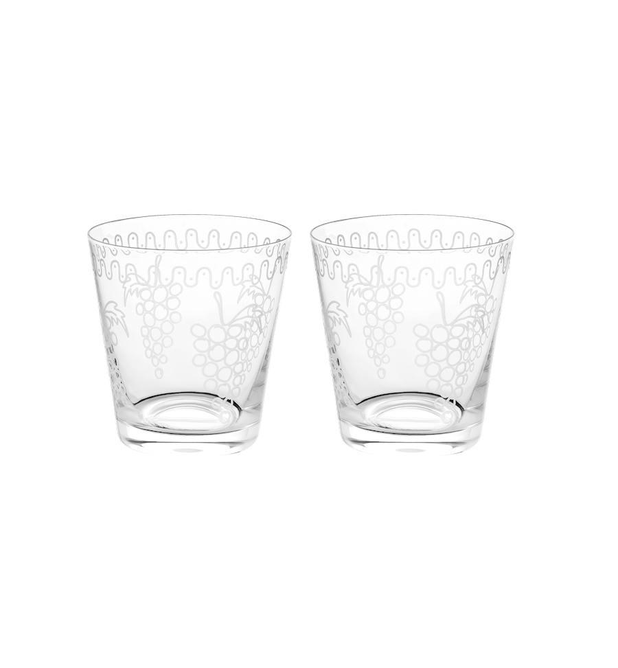 Grapevine Water Glass Set of 2