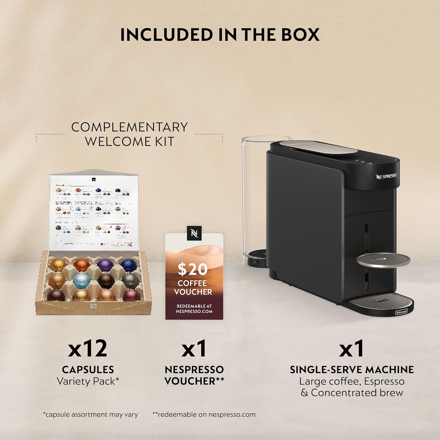 Nespresso Vertuo Up Coffee and Espresso Maker by DeLonghi, Graphite