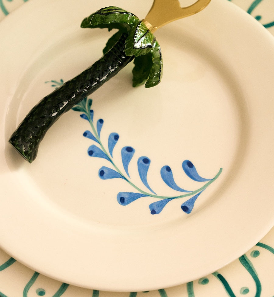Indigo Flora Breakfast Plate