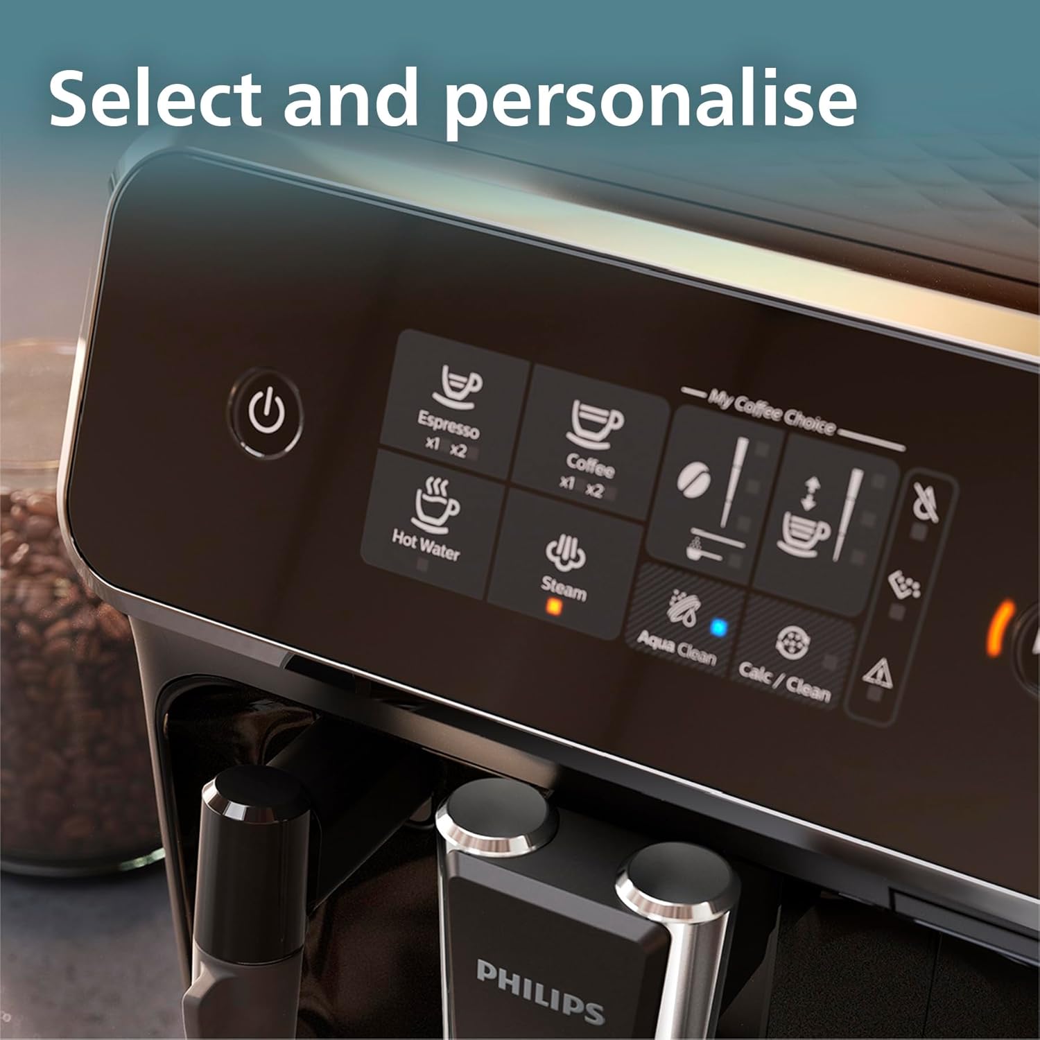 Philips 2200 Series Fully Automatic Espresso Machine - 2 Coffees, Touch Display, Classic Milk Frother, Ceramic Grinder, Matte Black (EP2220/10)