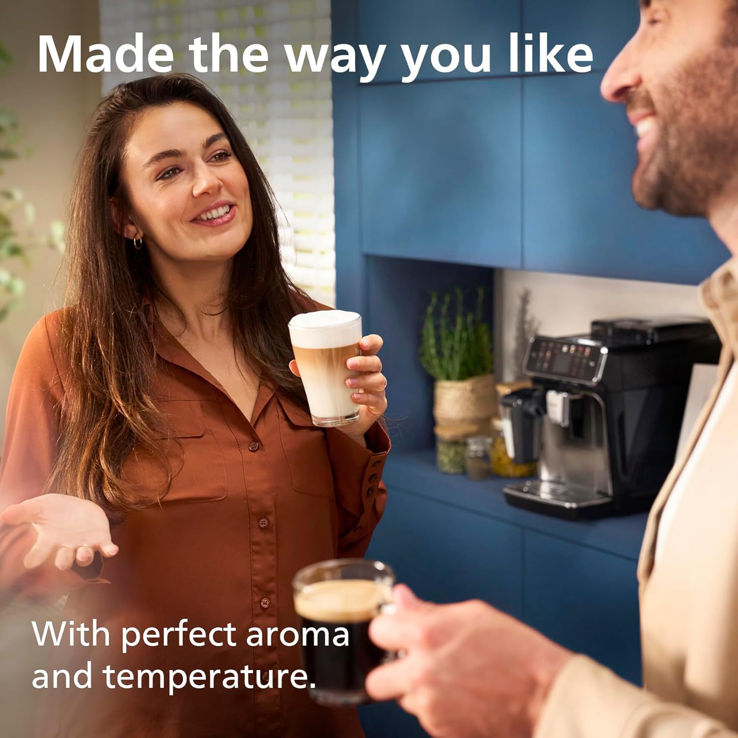 Philips 5400 Series Bean-to-Cup Espresso Machine - LatteGo Milk Frother, 12 Coffee Varieties, 4 User Profiles, Intuitive Display, Silver (EP5446/70)