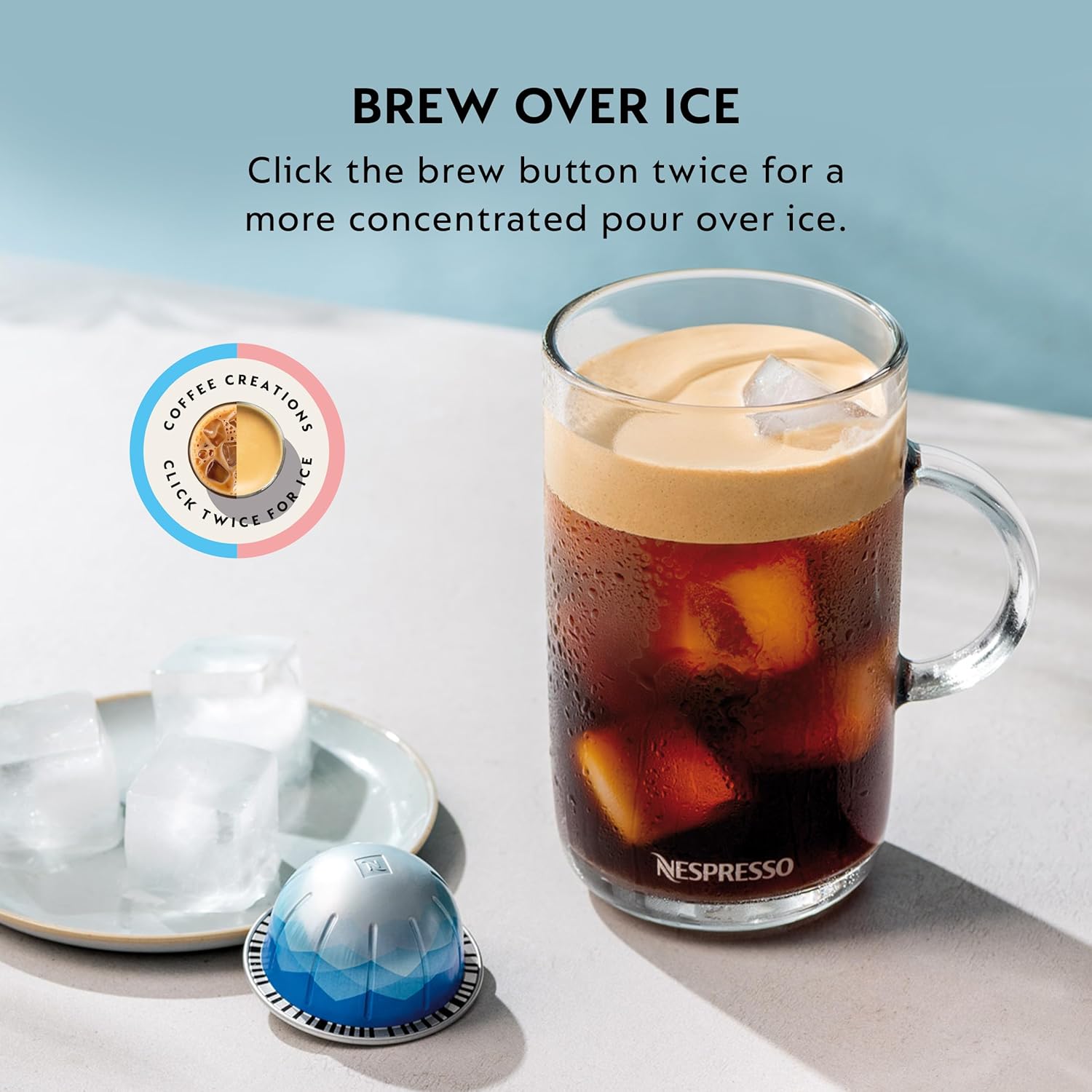 Nespresso Vertuo Next Premium Coffee and Espresso Maker by Breville with Aeroccino Milk Frother, Creamy White Dark Chrome