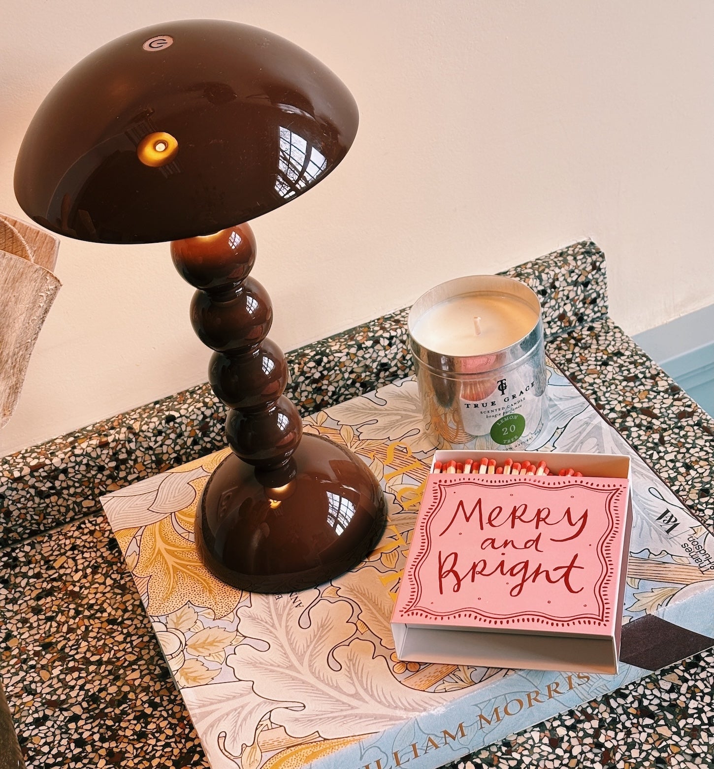 Addison Ross Brown Rechargeable Table Lamp